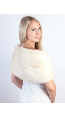 White Mink Fur Stole